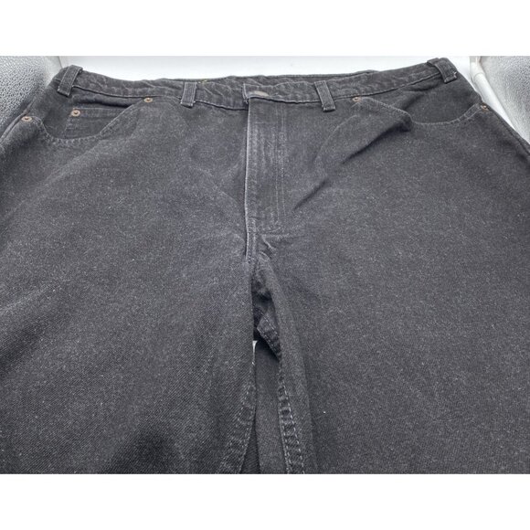 Vintage Levis 634 Denim Jeans Mens 40 Inch Waist Black 90s Y2K Orange Tab Canada - Picture 8 of 16